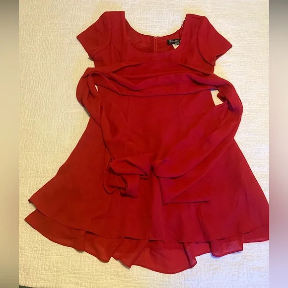 Red HAMPTON NITES midi dress - Picture 1 of 5